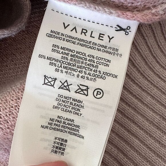 Varley Mayberry Zebra Print Full Zip Sweater Merino Wool MEDIUM - Picture 2 of 8